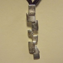 Hanger structuur vlakjes zilver